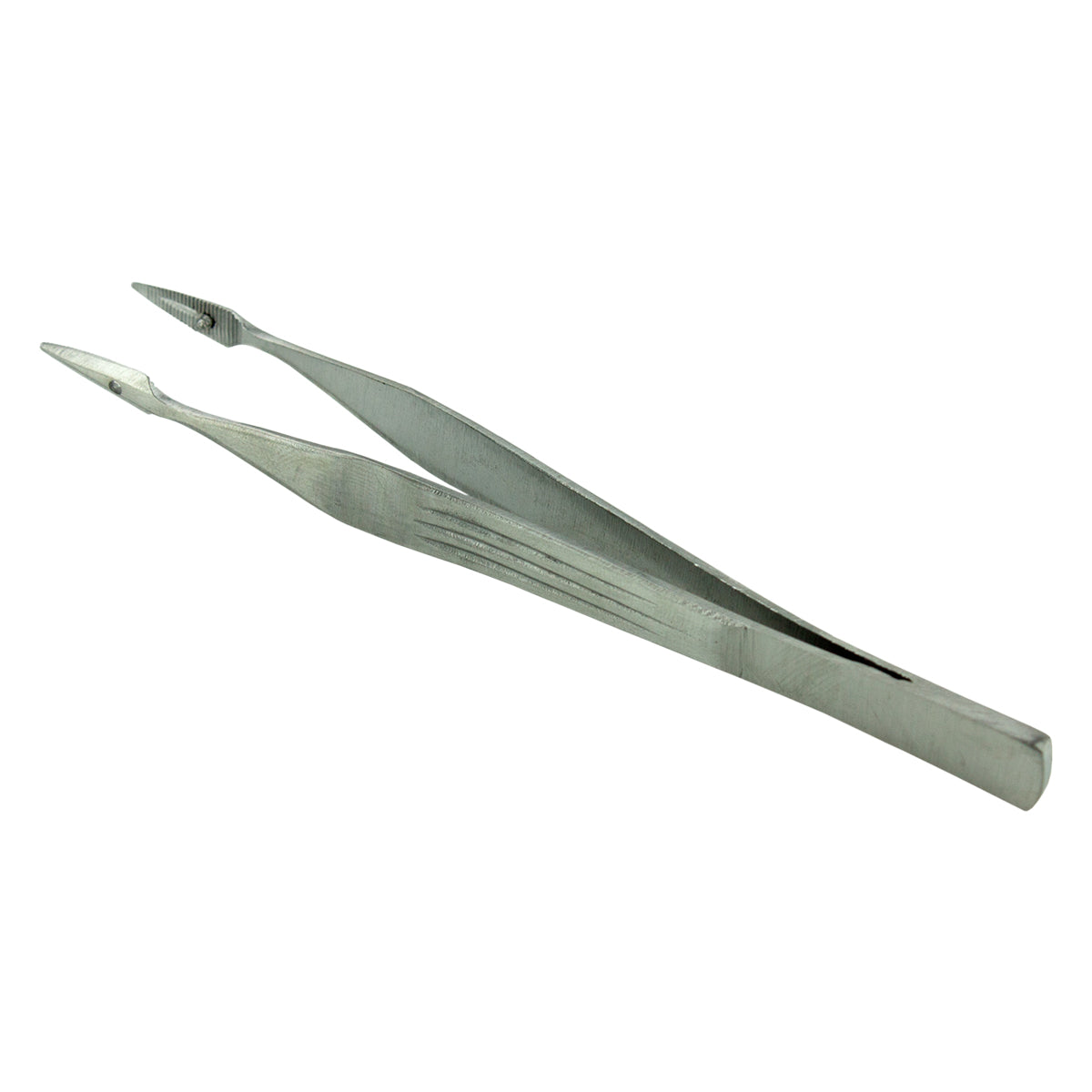 Splinter Tweezers Forceps - 4 3/8 - Stainless Steel in Plastic