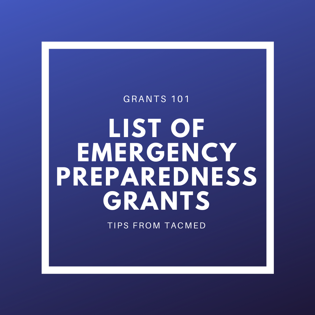 List of Emergency Preparedness Grants
