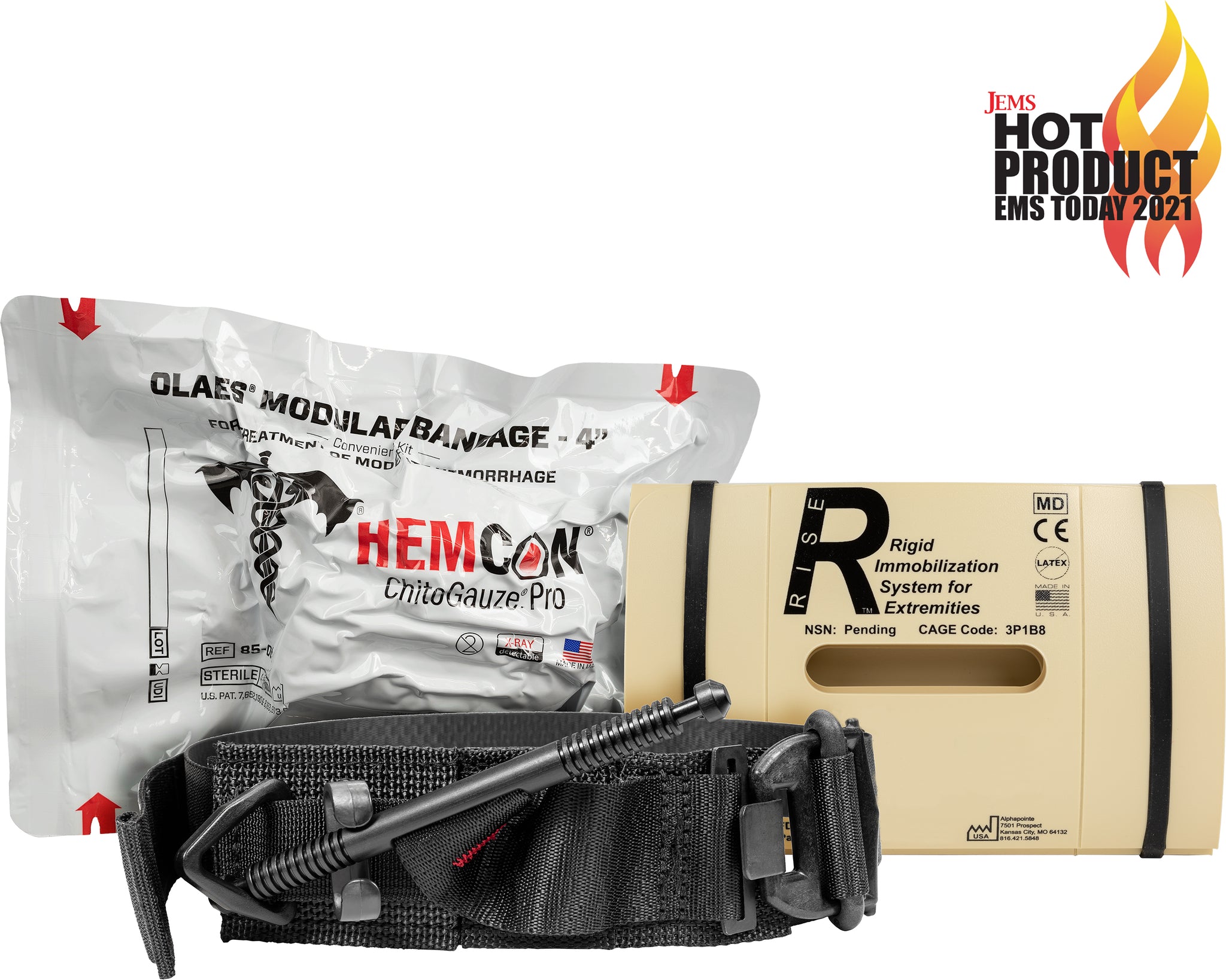 SOF® Tourniquet, OLAES® Hemostatic Bandage, and RISE™ Selected as JEMS Hot Products at EMS Today 2021
