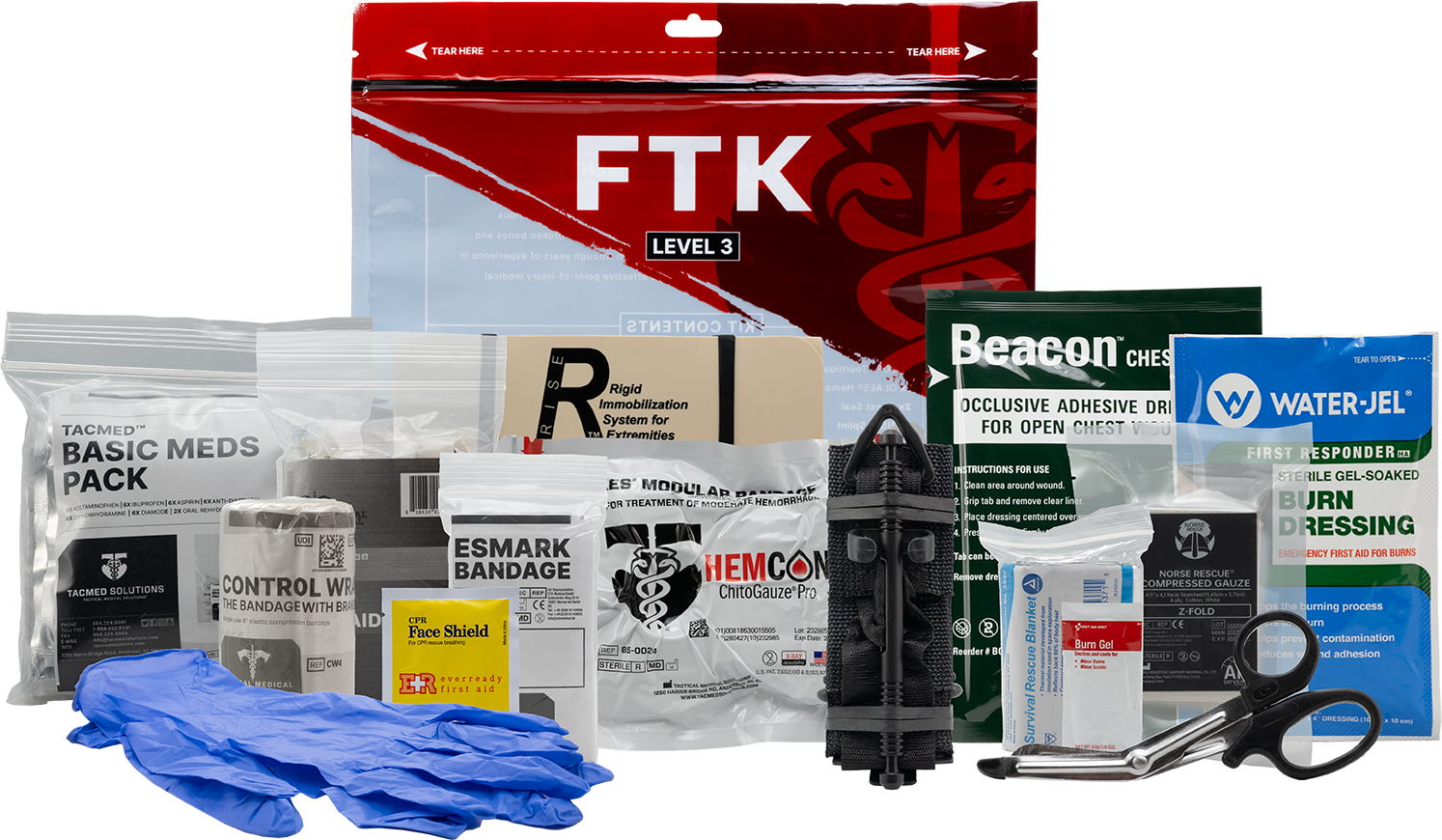 Field Trauma Kit (FTK™) Level 3 | Compact Emergency First Aid Kit for ...